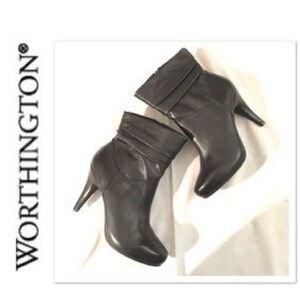 Worthington Elegant Black Heeled Boots